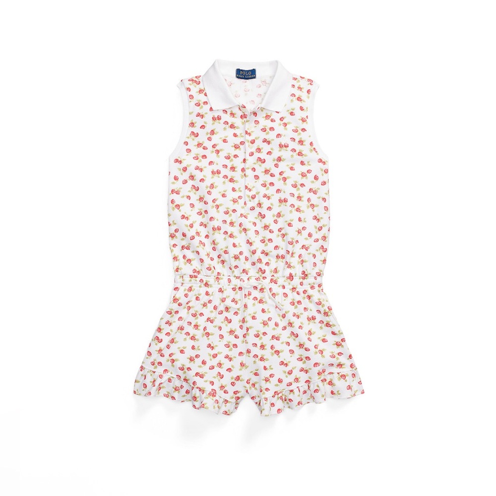 Ralph Lauren White and Red Floral Kids Matching Set